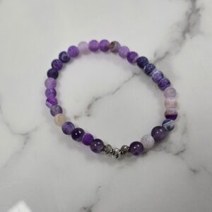 Pulsera Elastica piedra purpura