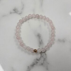 Pulsera Elastica piedra rosa