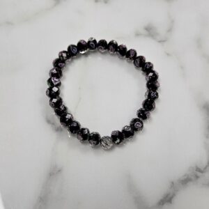 Pulsera Elastica piedra negra